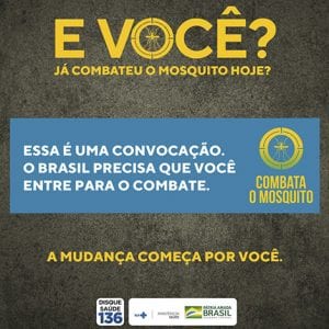 “E Você? Já aderiu ao combate ao Aedes aegypti? A mudança começa por você.”