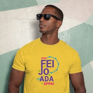 Não basta ir na Feijoada 2020. Pegue sua camisa para personalizar e vá no estilo.